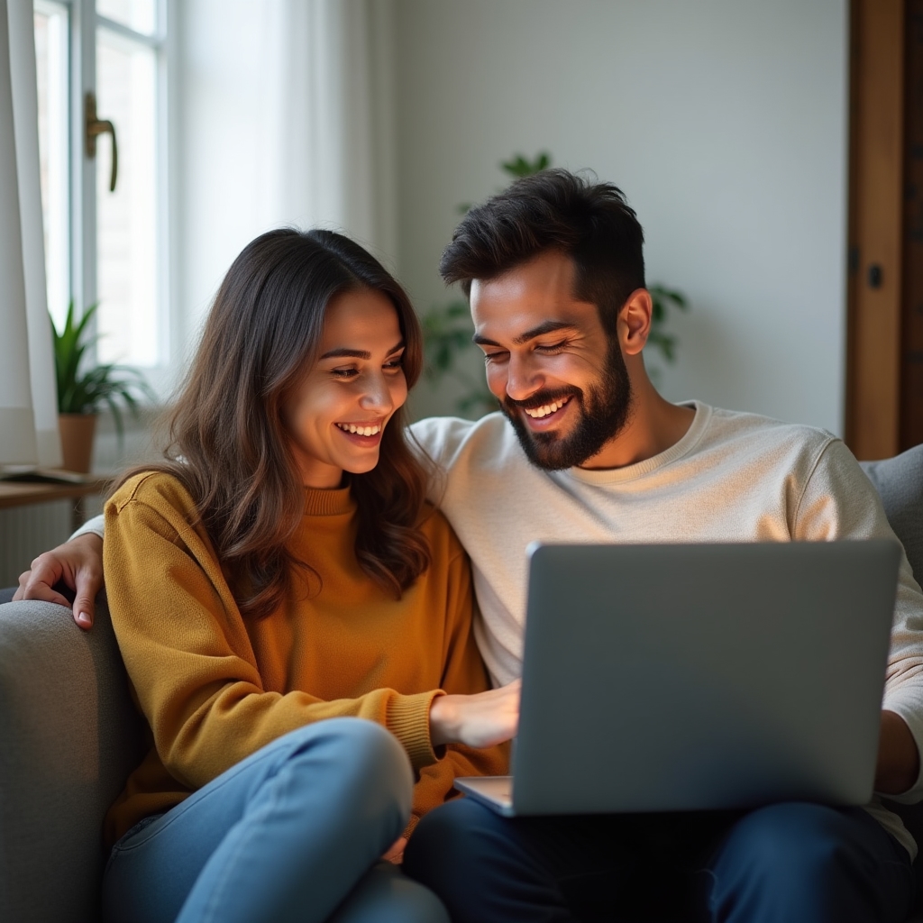 Para podczas rozmowy online w ramach bezpłatnej sesji wprowadzającej